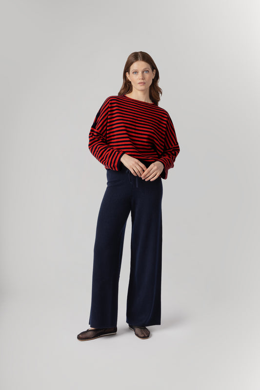 CELINE STRIPE - NEW NAVY & MOLTON LAVA