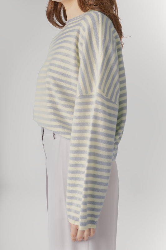 CELINE STRIPE - PALE YELLOW & EVAPORATE