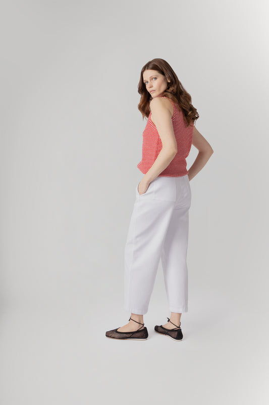 GEORGIA STRIPE - MOLTON LAVA & LILY ECRU