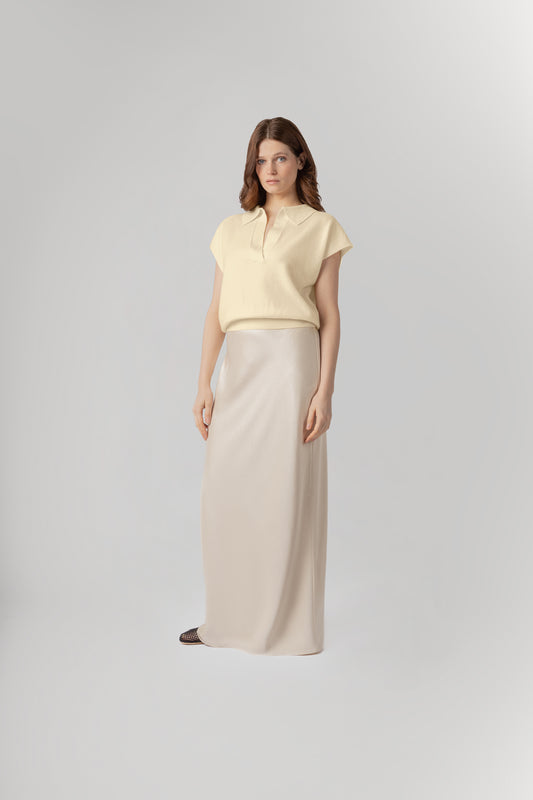 LUNA VEST - PALE YELLOW