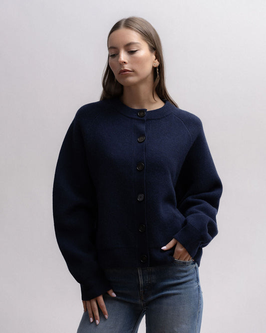 Cardigan Bi BLACK IRIS + ELEPHANT