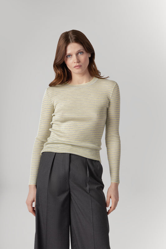 YONNY STRIPE - BUTTER & GREY PEARL