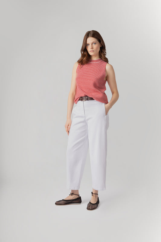 GEORGIA STRIPE - MOLTON LAVA & LILY ECRU