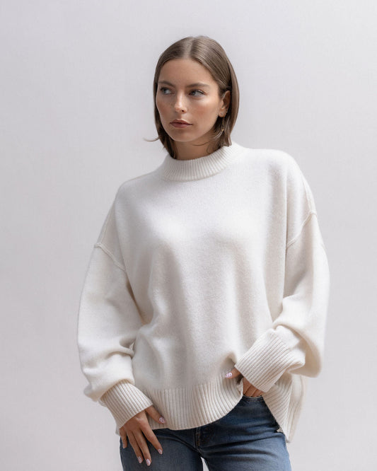 Gros Pull Col rond LILY ECRU
