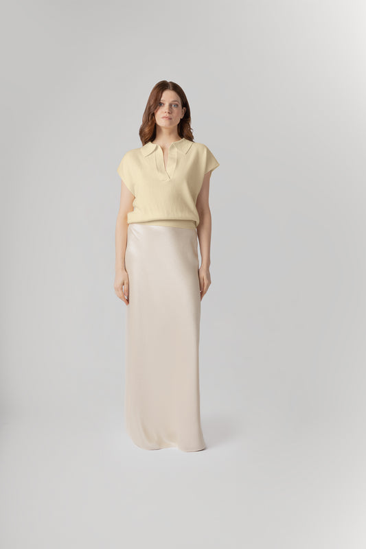 LUNA VEST - PALE YELLOW