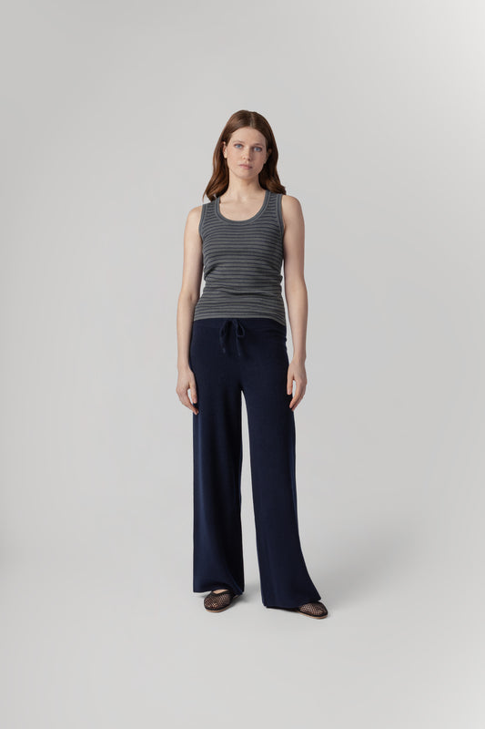 MING STRIPE - DARK GREY & NAVY