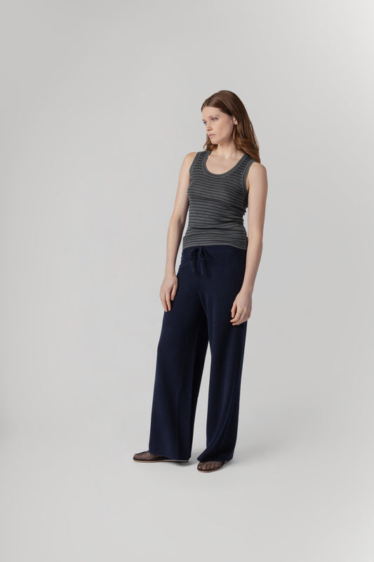 MING STRIPE - DARK GREY & NAVY