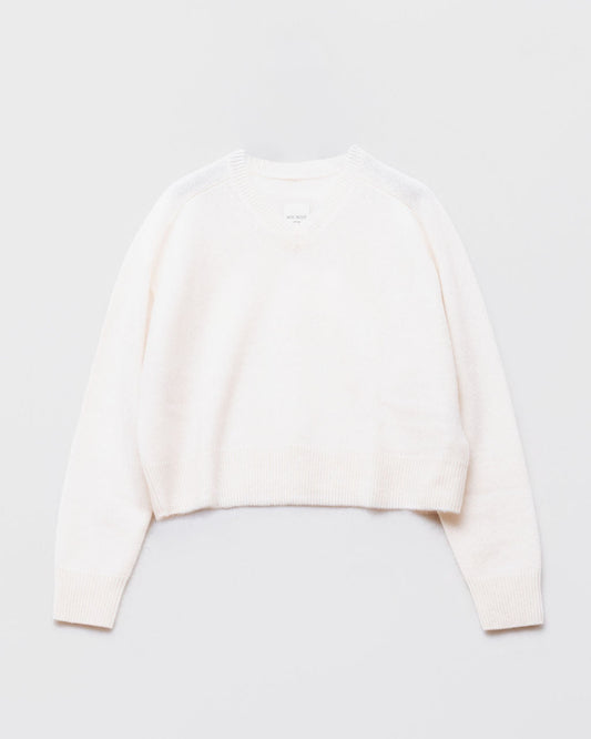Pull Gros col V LILY ECRU