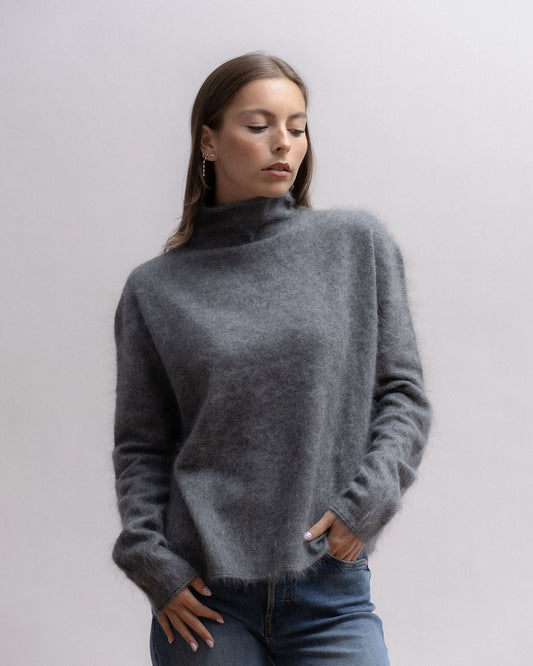 Pull petit col roulé Pewter