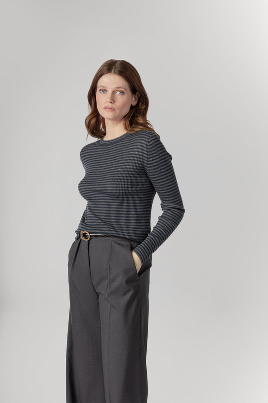 YONNY STRIPE - DARK GREY & NAVY