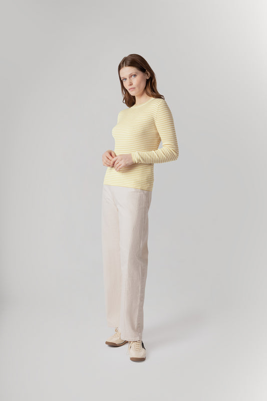 YONNY STRIPE - BUTTER & WHITE